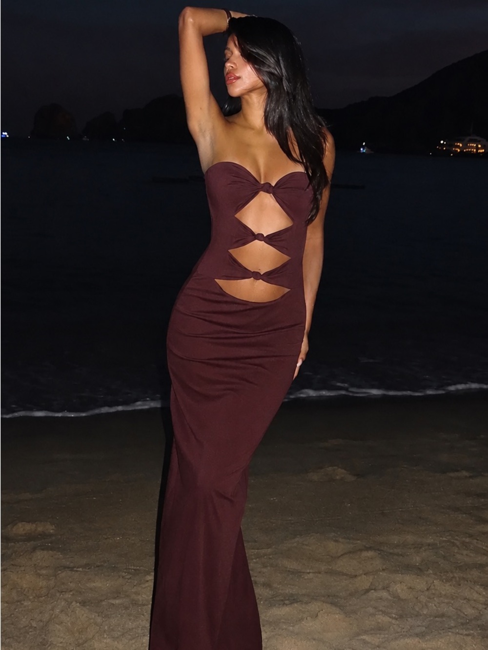 White Fox Life After Love Maxi Dress – Chocolate XS